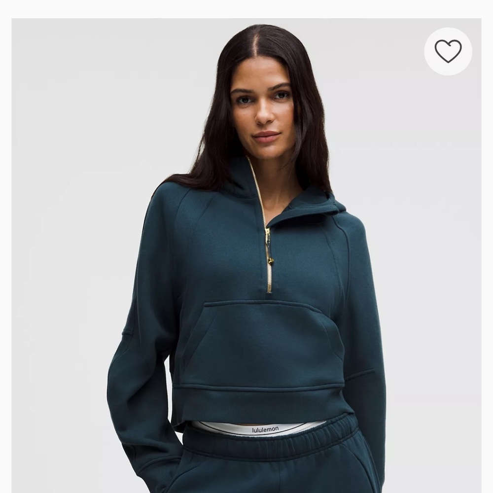 lululemon athletica Women's Navy Blue Half-Zip Hoodie